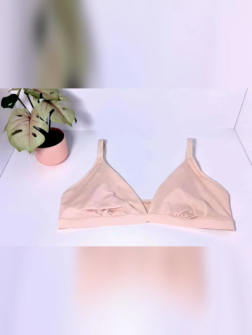 PINK Victoria's Secret Soft Nude Triangle Bralette Size XL - Picture 9 of 16